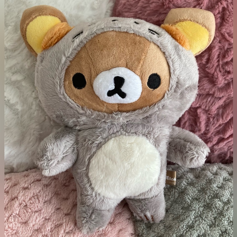 🐭🐻 24cm NWOT San-X Rilakkuma Cross-Dress Grey Mouse Costume Plush Stuff Doll 🧸